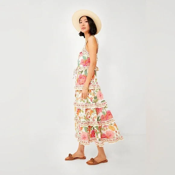 FARM Rio Macaw Bloom Ruffle Tiered Dress - Picture 9 of 15